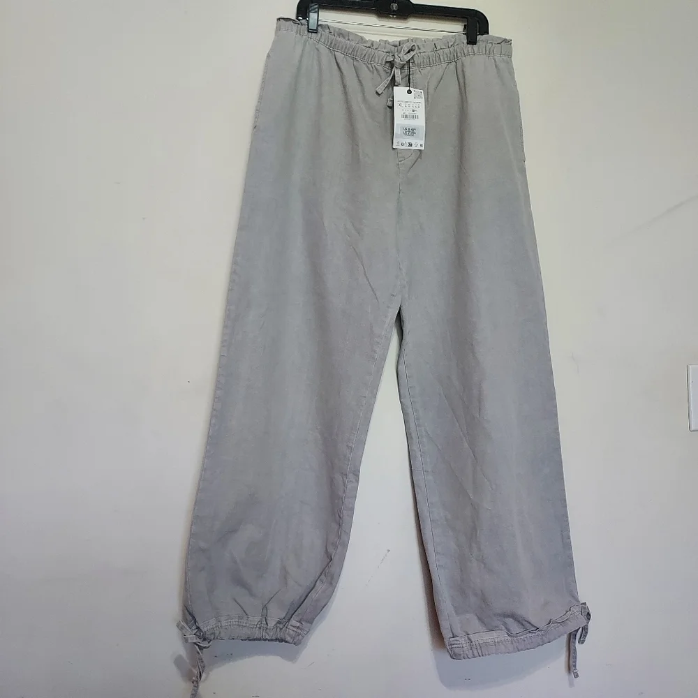 Zara ZW Collection Low Waist Relaxed fit Loose Jeans Pants Sz-XL